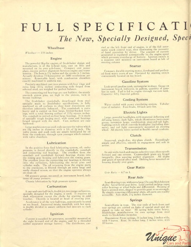 1925 Studebaker Bus Catalogue Page 3